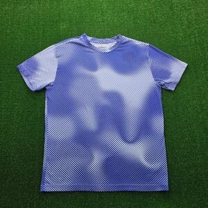Fabletics Tshirt Mens Medium Blue White Dotted Camo Training Tee Performance